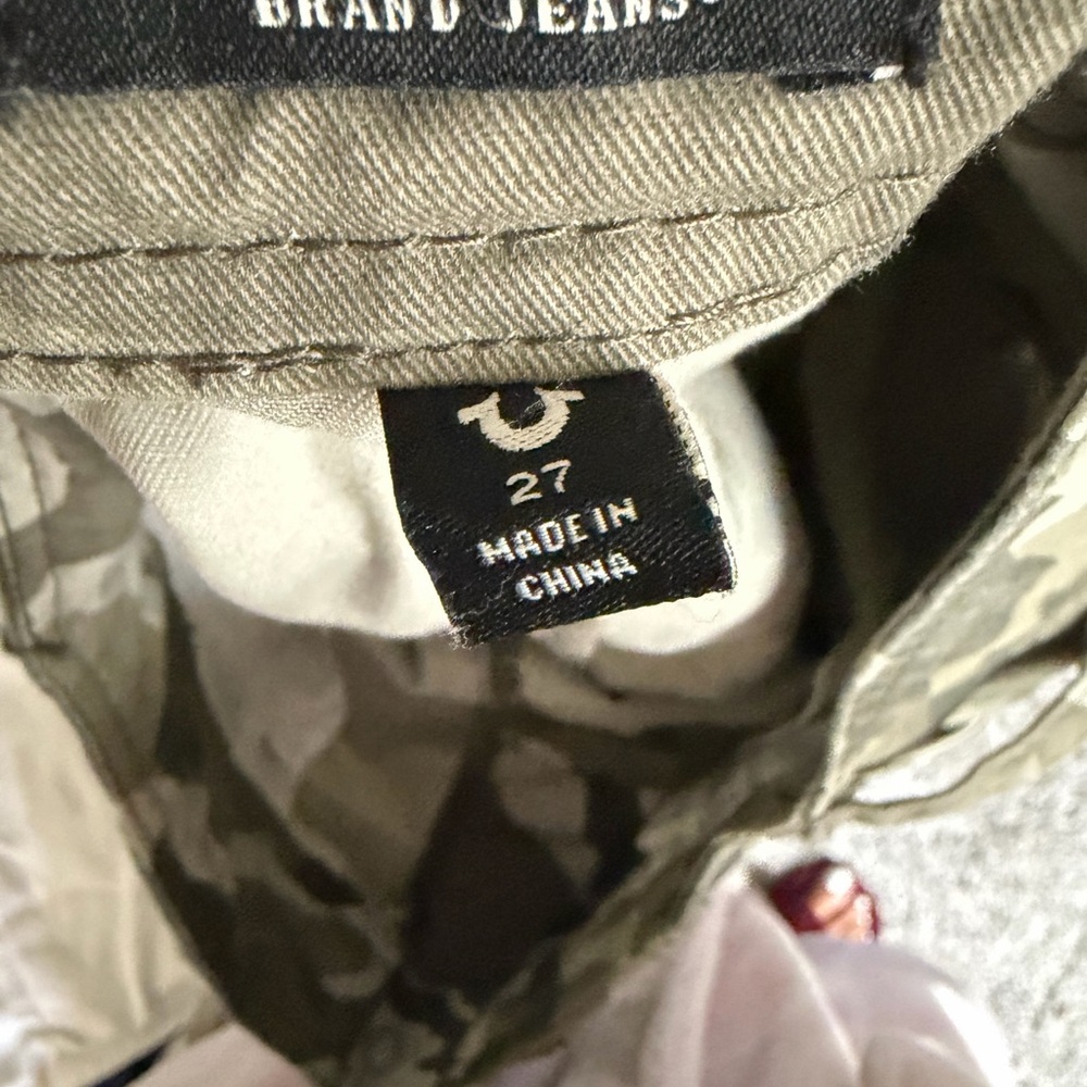 True Religion Olive Camo Pocket Pants